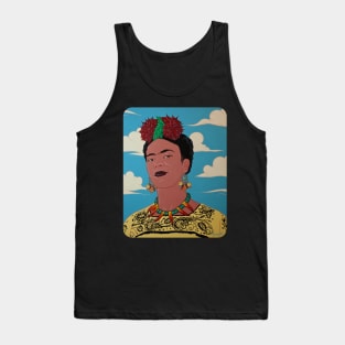 Frida Kahlo Acrylic Painting Tank Top